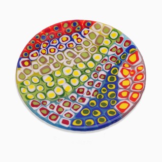 Декоративная тарелка из художественного стекла 